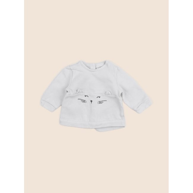 Sweat - Très bon état gris <span itemprop=