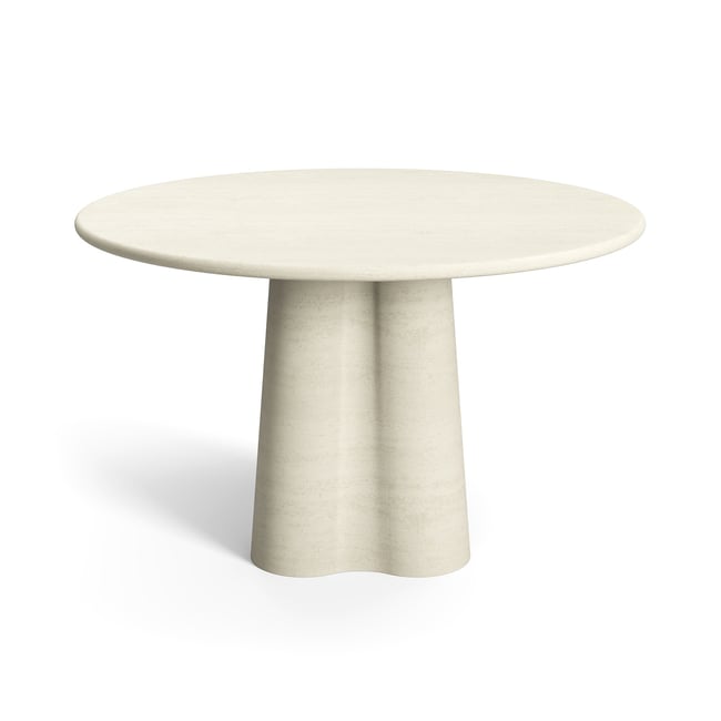 Table à manger micro ciment en micro ciment IRIS Couleur crème <span itemprop=