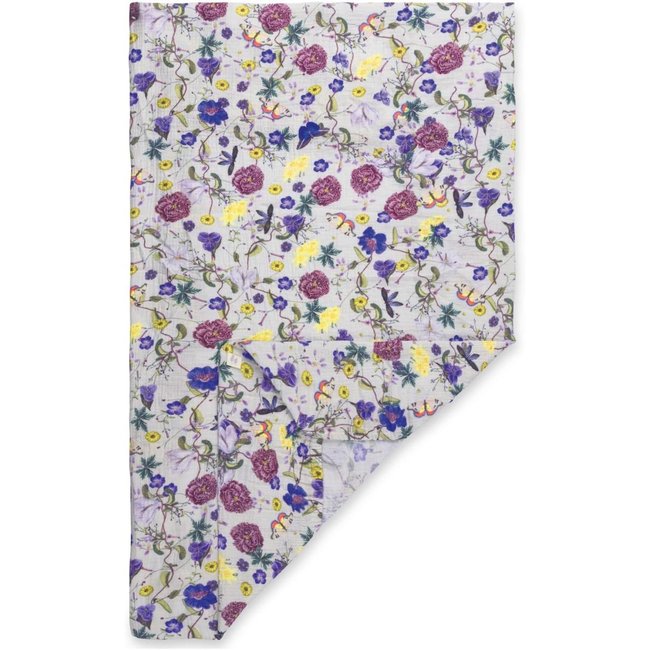 Housse de Matelas Lit de Voyage Floral Beige jaune <span itemprop=