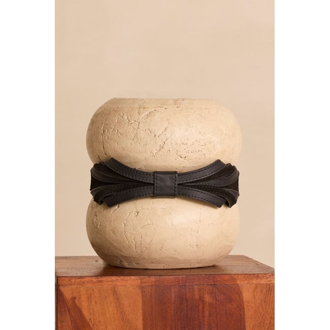 Ceinture en cuir JAMES noir <span itemprop=