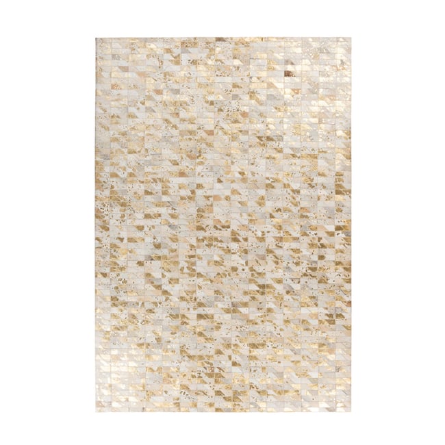 Tapis rectangulaire en cuir Lavin 725 Couleur doré / multicolore <span itemprop=