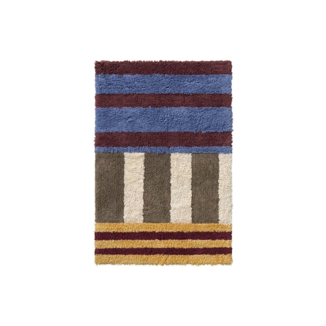 Tapis rectangulaire en coton Indigo Blue COLOR ON Couleur naturel, bleu anil, grain de café, bleu jean, marsala, brun terre, bourgogne, miel clair <span itemprop=