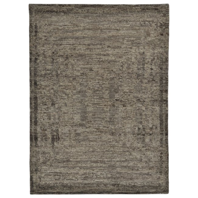 Tapis en laine vierge noué à la main Couleur gris <span itemprop=