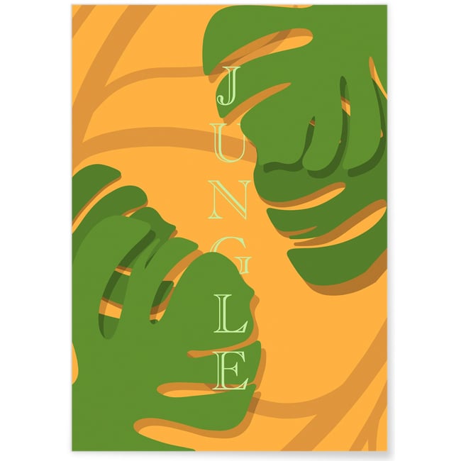 Affiche Jungle Couleur blanc <span itemprop=