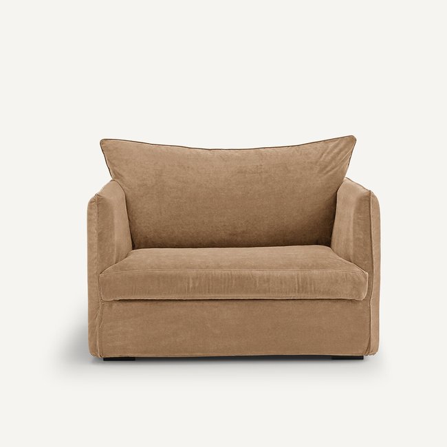 Fauteuil XL velours stonewashed, Neo Chiquito - AM.PM