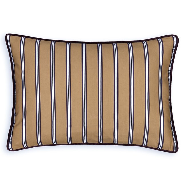 Capa de almofada retangular, às riscas, Georgio bronze <span itemprop=