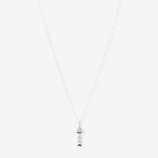 Collier pendentif poisson en argent garanti v019844 <span itemprop=