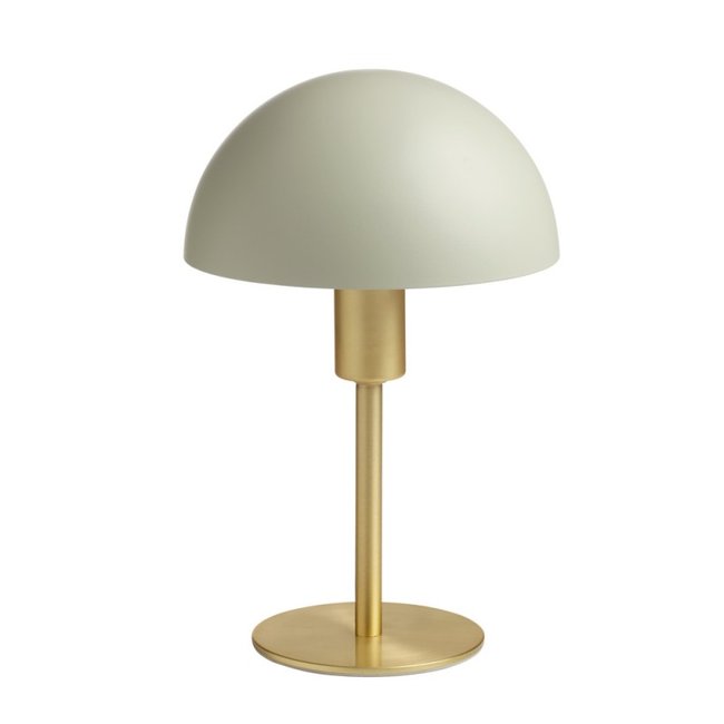 Lampe A Poser Poma Metal En Laiton Mat Et Abat-jour Crème Couleur laiton <span itemprop=