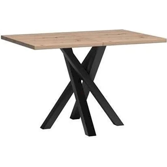 Table à manger extensible collection CALI Couleur chêne artisan et noir <span itemprop=