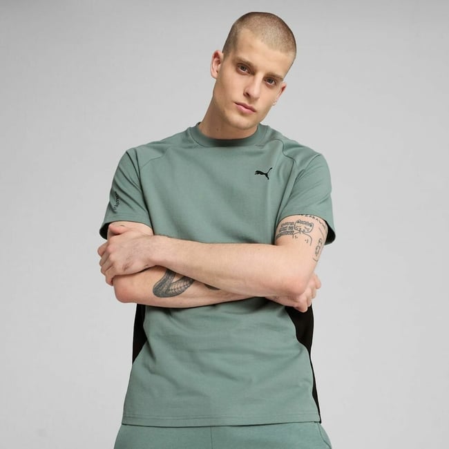 T-shirt manches courtes Pumatech vert <span itemprop=