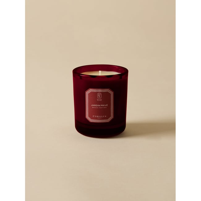 Bougie Jardin Privé esprit toile de Jouy Couleur jouy bordeaux <span itemprop=