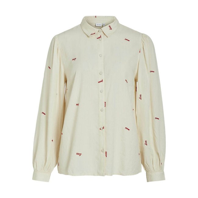 Bestickte Bluse ecru <span itemprop=