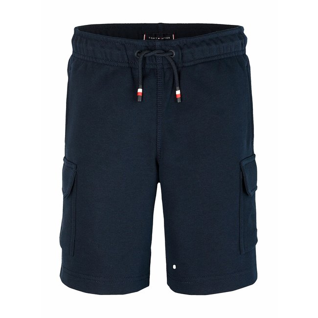 Short forme cargo en molleton bleu marine <span itemprop=