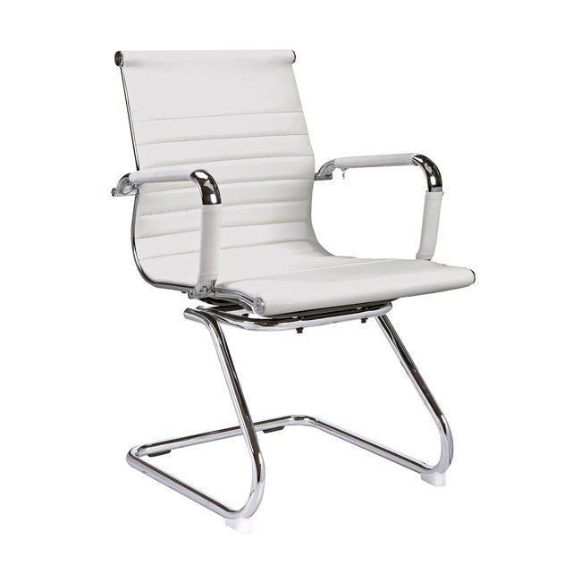 Fauteuil de bureau en simili polyuréthane, Executive Couleur blanc <span itemprop=