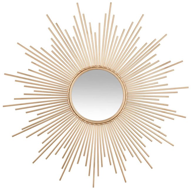 Miroir SOLEIL Couleur doré <span itemprop=