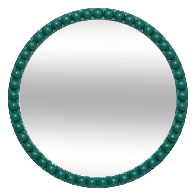 Miroir rond boules décoratives MALA Couleur vert <span itemprop=