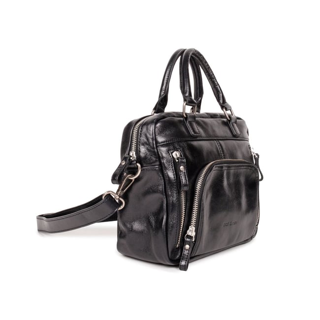 Sac à Main Noir Sinequanone En Cuir De Vachette - Petit Modèle Avec Bandoulière Amovible
