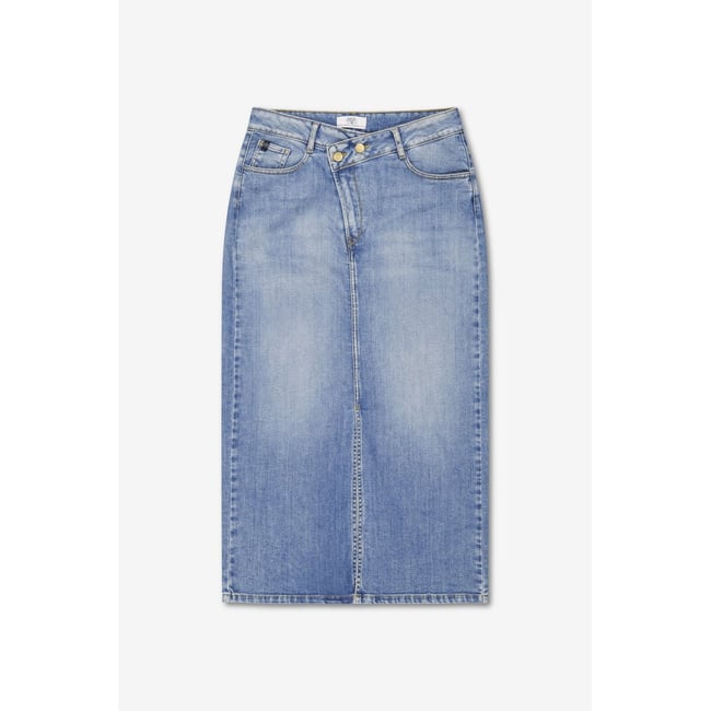 Jupe droite en jeans ERYKHA blue <span itemprop=