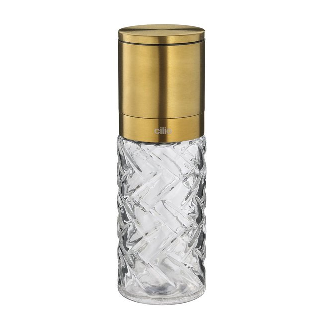 Moulin universel à poivre ou sel Cristallo or transparent / cristal <span itemprop=
