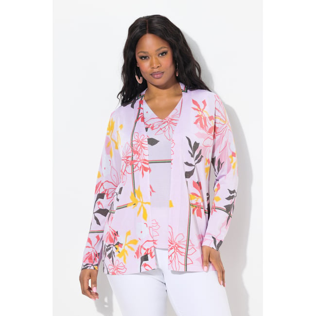 Cardigan à manches longues. Sans fermeture. petit pois <span itemprop=