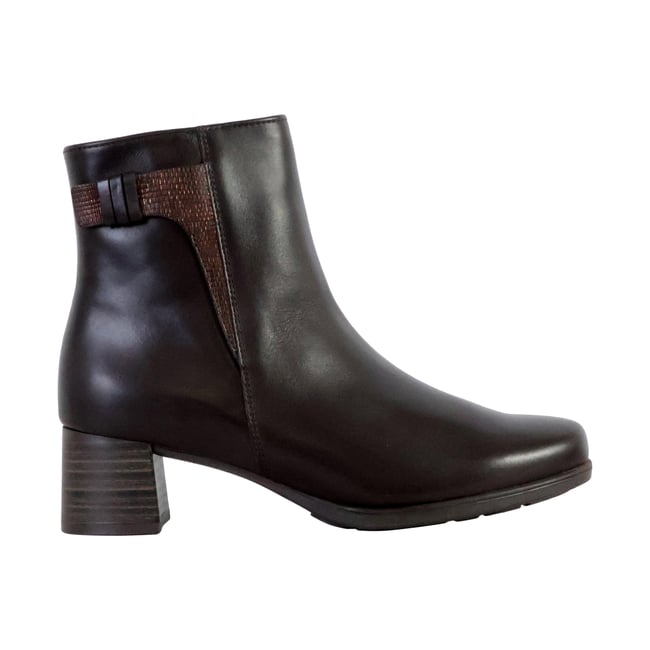 Bottines Cuir Foulard marron-foncé <span itemprop=