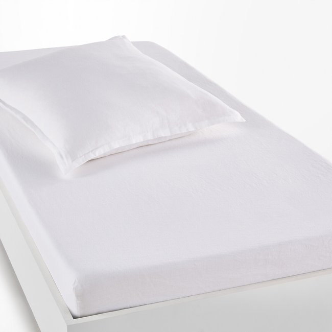 Lenzuolo con angoli bambino lino lavato, balza 30cm, Linot - LA REDOUTE INTERIEURS