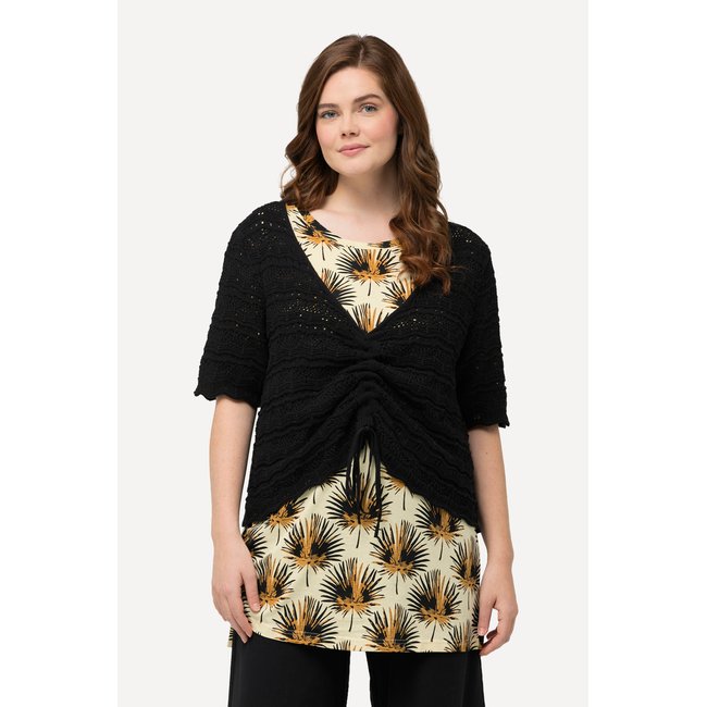 Pull en coton bio noir <span itemprop=