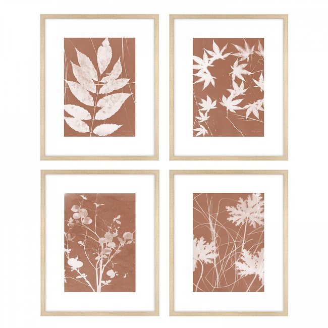 Set of 2 37x30cm Charmed Framed Prints, orange, SO'HOME