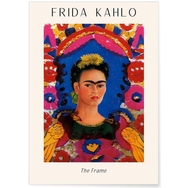 Affiche Frida Kahlo « The Frame » Couleur blanc <span itemprop=