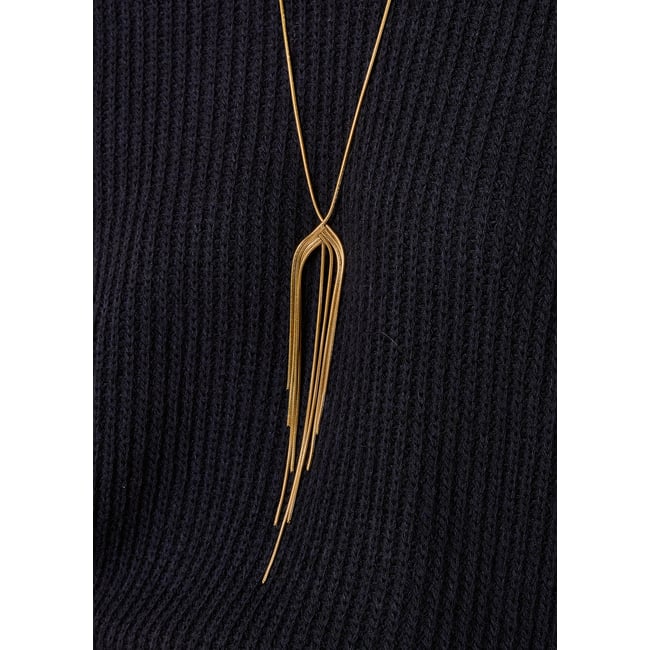 Collier sautoir light gold <span itemprop=