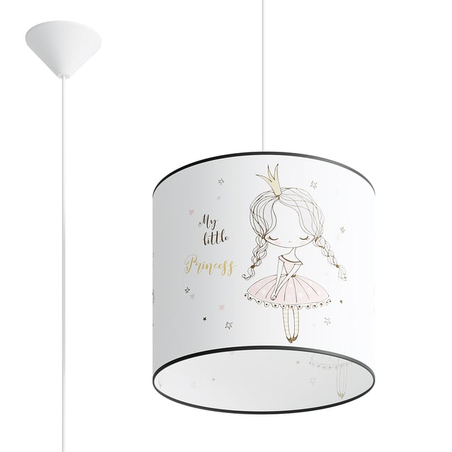 Suspension PVC Multicolore E27 1 Princesse 30 Couleur multicolore <span itemprop=