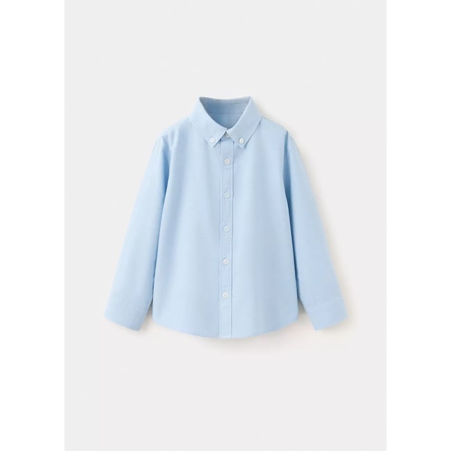 Chemise oxford en coton bleu ciel <span itemprop=