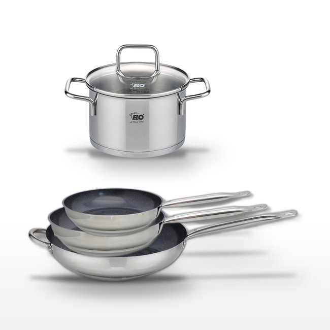 3 poêles 24/28/32cm + 1 faitout 12cm PROFI THERM PLATINUM gris|noir <span itemprop=