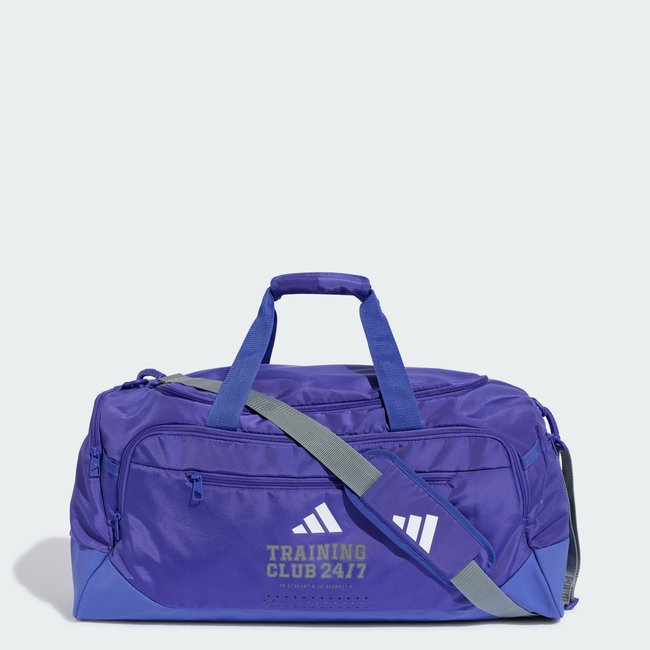 SAC DUFFLE GRAPHIQUE TRAINING DEFENDER FORMAT MOYEN pure purple / grey / white <span itemprop=