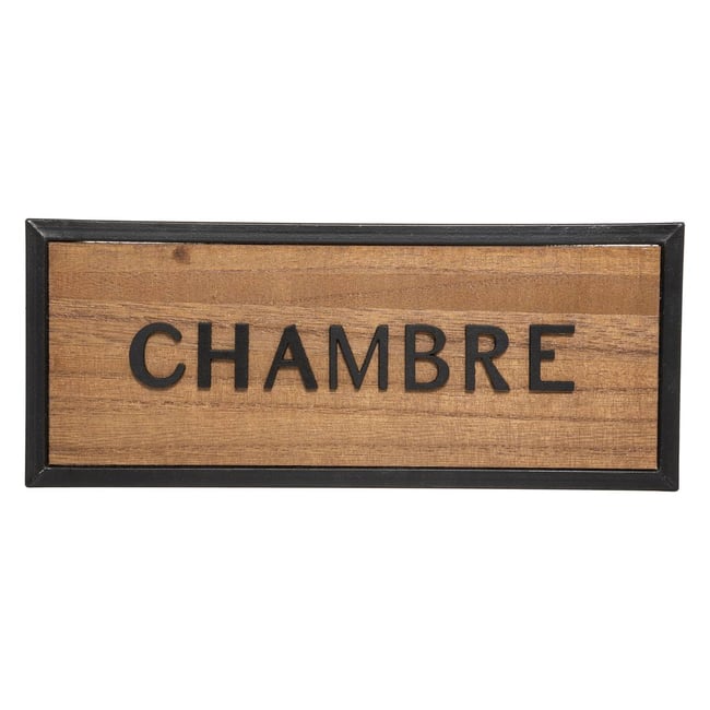 Plaque de porte JAVIER Couleur multicolore <span itemprop=