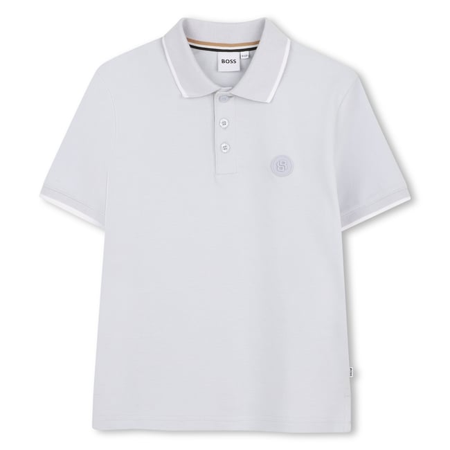 Polo manches courtes bleu tendre <span itemprop=