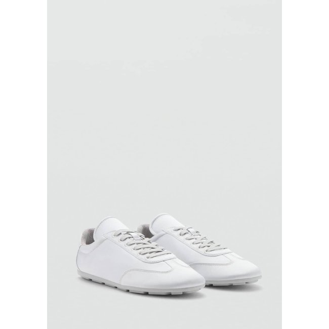 Tennis satinées lacets argent <span itemprop=