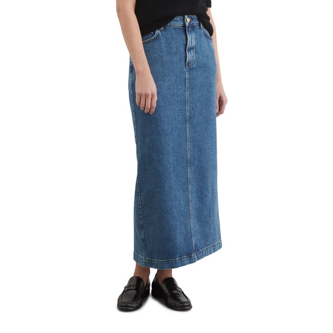 Jupe longue en jean regular avec CIRCULOSE bleu moyen <span itemprop=