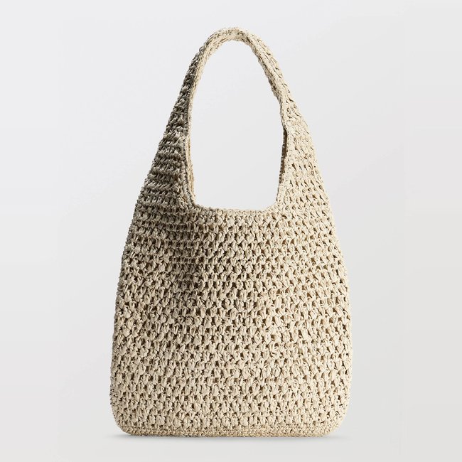Sac paille porté épaule blanc <span itemprop=