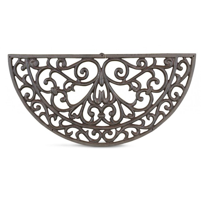 Paillasson demi lune fonte Couleur marron <span itemprop=