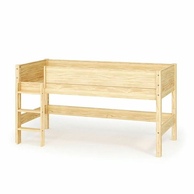 Lit mi-hauteur Bois massif  LOUW Couleur bois naturel <span itemprop=