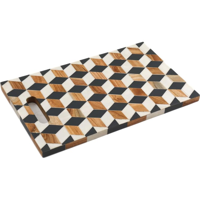 Planche de présentation à motif 40 x 24 cm Cube 3d Couleur v002230 <span itemprop=