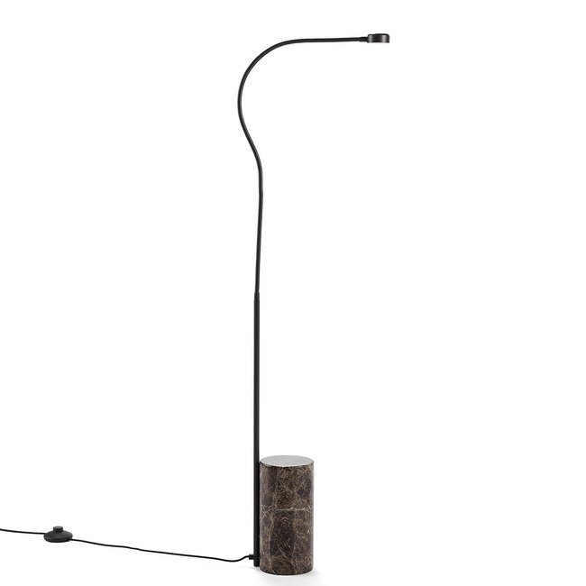 Flexible Stehlampe Gino marmor grau <span itemprop=