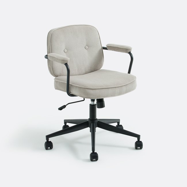 Fauteuil de bureau vintage Felipe Couleur grège <span itemprop=