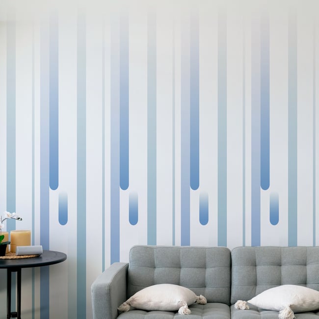 Papier peint panoramique Séquence, Bleu 150 x 250cm - ACTE DECO