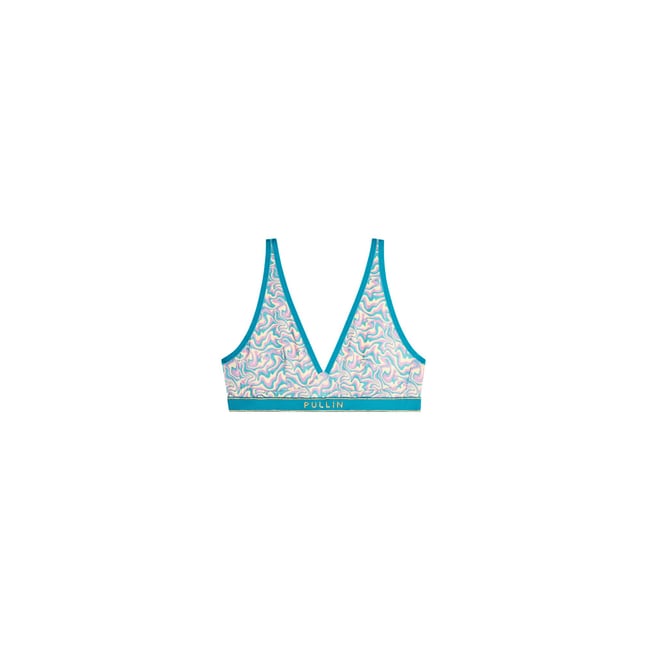 TRIANGLE FOULARD TOPO bleu clair <span itemprop=