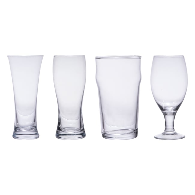 Coffret de 4 gobelets haut à bière Couleur transparent / cristal <span itemprop=