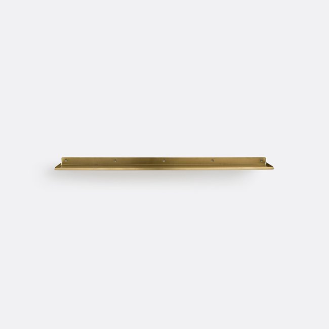 Étagère murale en métal fer L100 cm, Acia Couleur laiton <span itemprop=