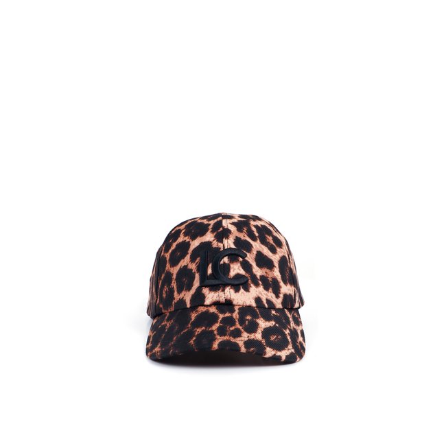 Casquette imprimé léopard avec logo brodé léopard <span itemprop=