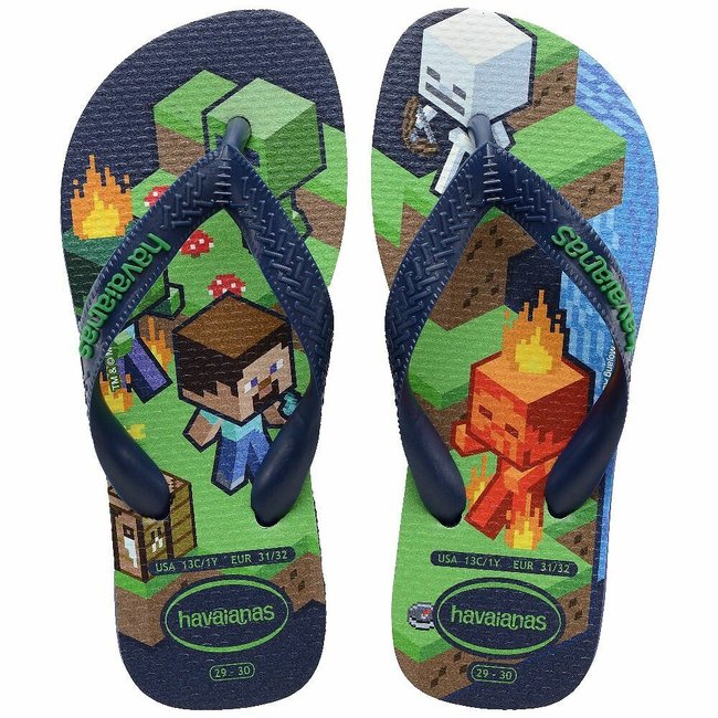 Chanclas Kids Minecraft azul marino <span itemprop=
